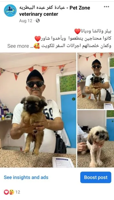 ‏عيادة كفر عبده البيطرية PetZone Veterinary Center