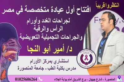ا د امير ابو النجا استشاري جراحات غدد و اورام رأس و رقبة
