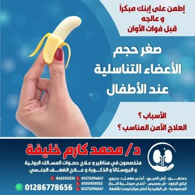 دكتور محمد كارم خليفة  استشاري المسالك البولية و الذكورة و العقم