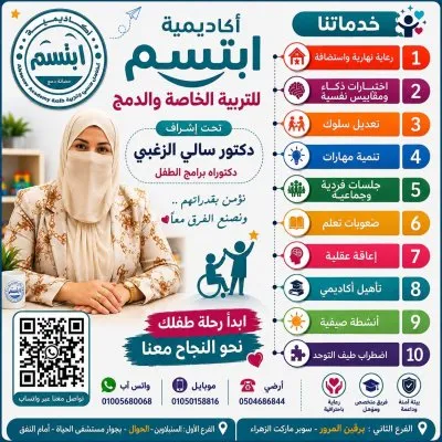 أكاديمية ابتسم للتأهيل وتنمية المهارات دكتورة سالي الزغبي