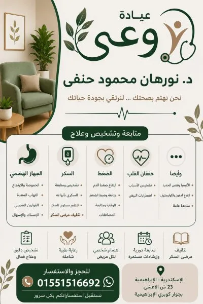 دكتورة نورهان محمود حنفى باطنة عامة