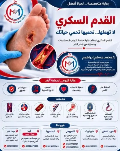 دكتور محمد مسلم دكتوراه جراحة اوعية دموية و قدم سكري