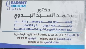 دكتور محمد السيد البدوى إستشاري جراحة المسالك البولية و التناسلية