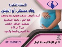 أ . دكتورة وفاء مصطفى ابو العينين استاذ أمراض النساء والتوليد وعلاج العقم