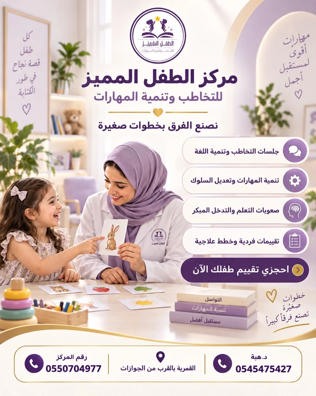 مركز الطفل المميز للتخاطب وتنميه المهارات اشراف د / هبة احمد