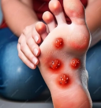 سبب ظهور فقاعات مائية في القدم وطرق علاجها 
